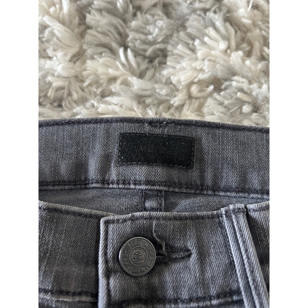 Mother Denim The Hustler Ankle Fray Jeans in Lighting Up Lanterns Black sz 27 - Picture 4 of 6
